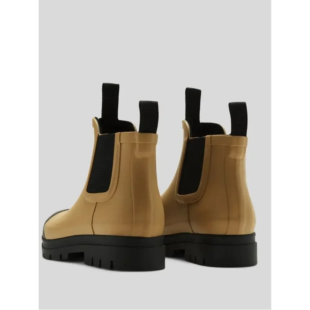 Everlane Golden Oak Tan Chelsea Rain Boots Lug Sole Waterproof Size 9 NWOB